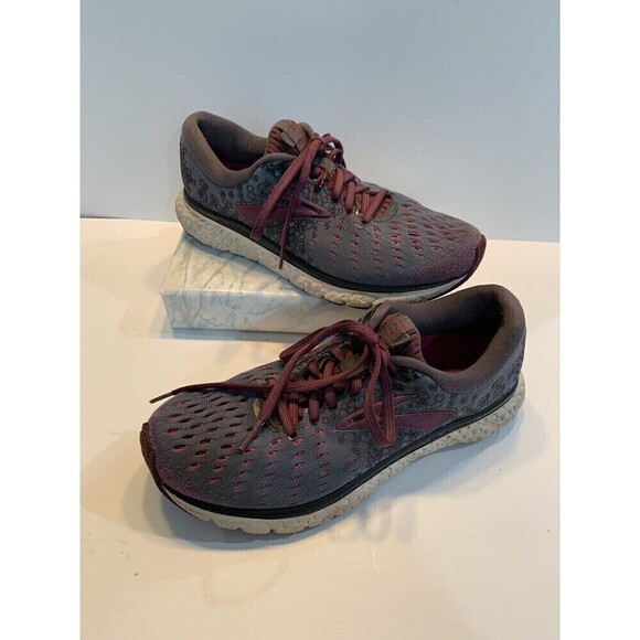 Brooks Shoes - Brooks Glycerin 17 Gray Purple Ax Size 8.5 Womens 1202831B081 Running Shoe